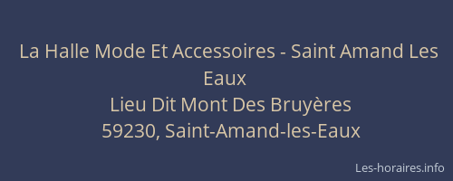 La Halle Mode Et Accessoires - Saint Amand Les Eaux