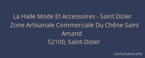 La Halle Mode Et Accessoires - Saint Dizier