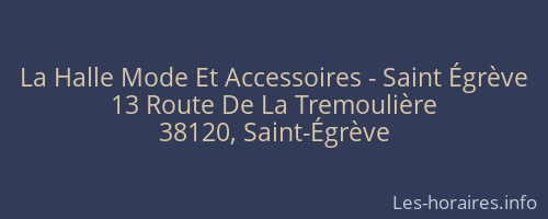 La Halle Mode Et Accessoires - Saint Égrève