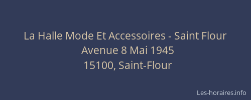La Halle Mode Et Accessoires - Saint Flour