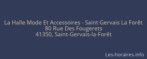 La Halle Mode Et Accessoires - Saint Gervais La Forêt