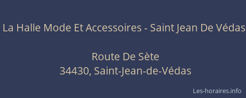 La Halle Mode Et Accessoires - Saint Jean De Védas