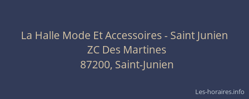 La Halle Mode Et Accessoires - Saint Junien