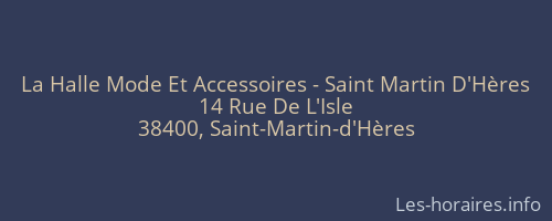 La Halle Mode Et Accessoires - Saint Martin D'Hères