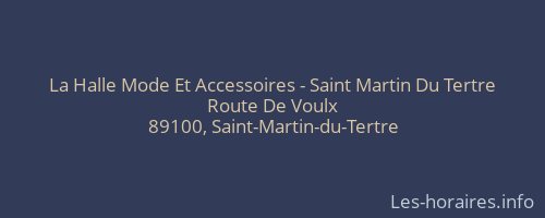La Halle Mode Et Accessoires - Saint Martin Du Tertre