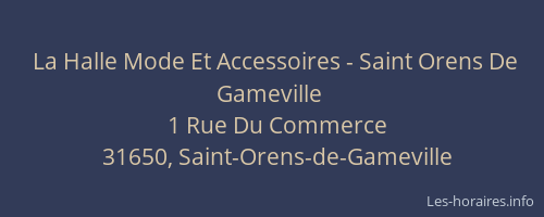 La Halle Mode Et Accessoires - Saint Orens De Gameville