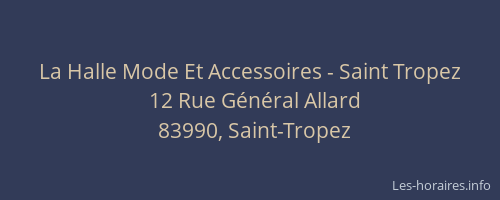 La Halle Mode Et Accessoires - Saint Tropez