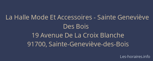 La Halle Mode Et Accessoires - Sainte Geneviève Des Bois