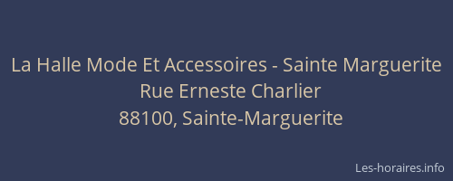 La Halle Mode Et Accessoires - Sainte Marguerite