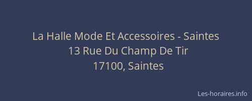 La Halle Mode Et Accessoires - Saintes