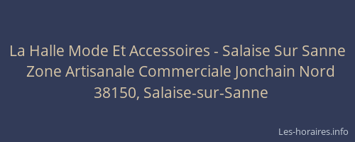 La Halle Mode Et Accessoires - Salaise Sur Sanne