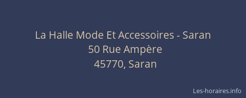 La Halle Mode Et Accessoires - Saran