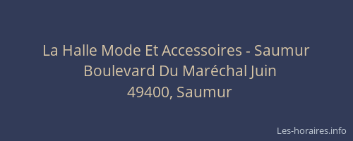 La Halle Mode Et Accessoires - Saumur