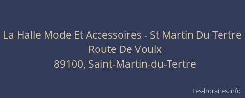 La Halle Mode Et Accessoires - St Martin Du Tertre