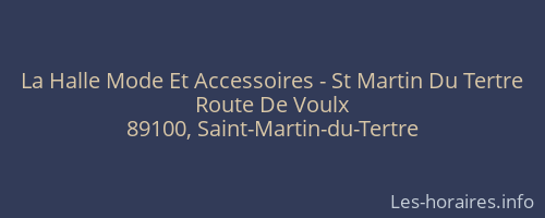 La Halle Mode Et Accessoires - St Martin Du Tertre