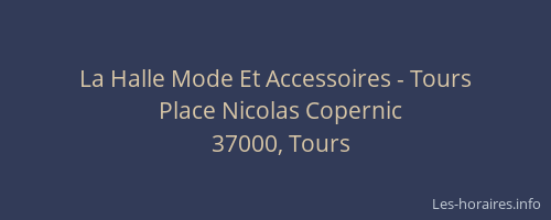 La Halle Mode Et Accessoires - Tours