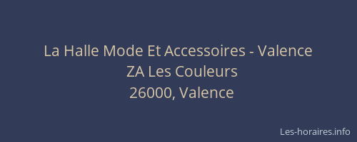 La Halle Mode Et Accessoires - Valence