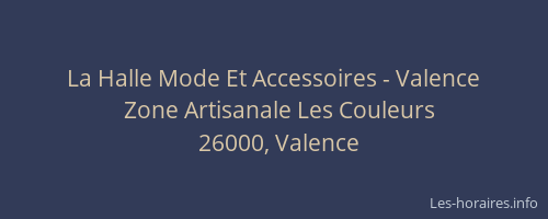 La Halle Mode Et Accessoires - Valence