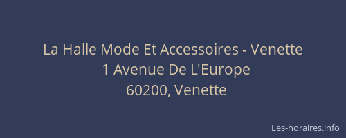 La Halle Mode Et Accessoires - Venette