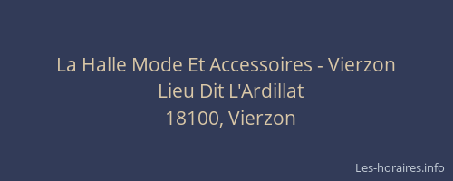La Halle Mode Et Accessoires - Vierzon