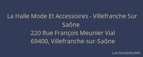 La Halle Mode Et Accessoires - Villefranche Sur Saône