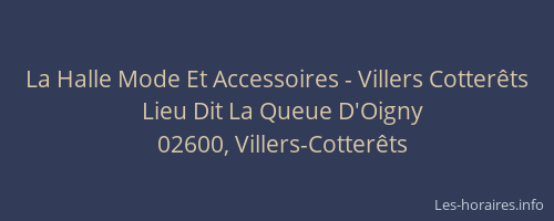 La Halle Mode Et Accessoires - Villers Cotterêts
