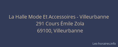 La Halle Mode Et Accessoires - Villeurbanne