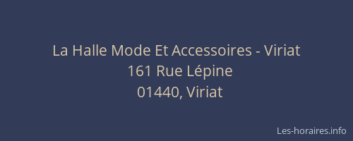 La Halle Mode Et Accessoires - Viriat
