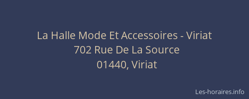 La Halle Mode Et Accessoires - Viriat
