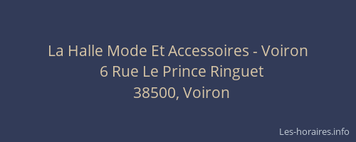 La Halle Mode Et Accessoires - Voiron