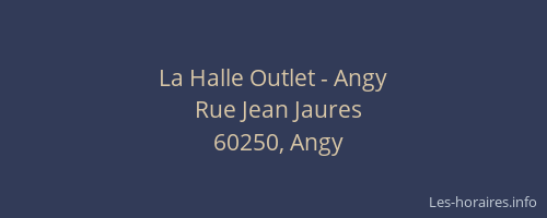La Halle Outlet - Angy