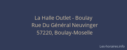 La Halle Outlet - Boulay