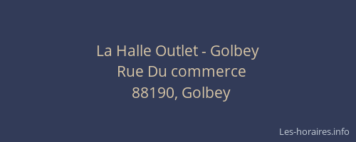 La Halle Outlet - Golbey