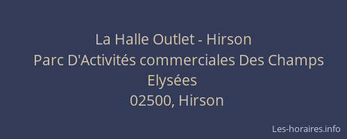 La Halle Outlet - Hirson