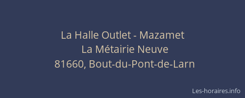 La Halle Outlet - Mazamet