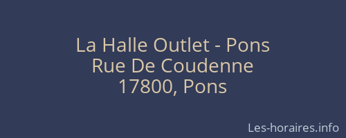 La Halle Outlet - Pons