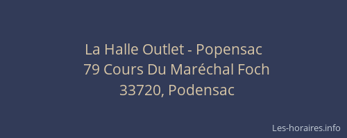La Halle Outlet - Popensac