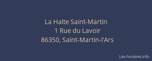 La Halte Saint-Martin