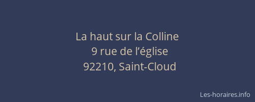 La haut sur la Colline