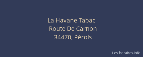 La Havane Tabac