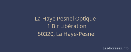 La Haye Pesnel Optique