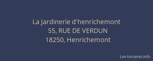 La Jardinerie d'henrichemont