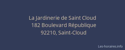 La Jardinerie de Saint Cloud