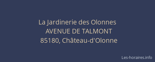 La Jardinerie des Olonnes