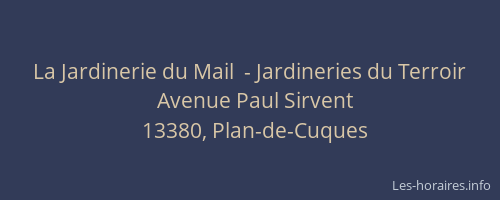 La Jardinerie du Mail  - Jardineries du Terroir