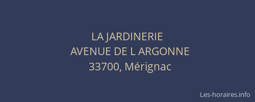LA JARDINERIE