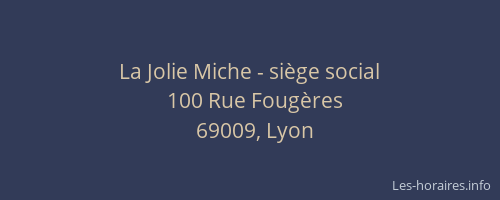 La Jolie Miche - siège social