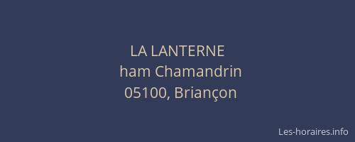 LA LANTERNE