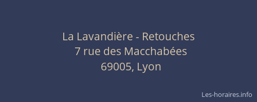 La Lavandière - Retouches