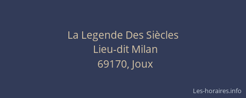 La Legende Des Siècles